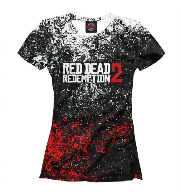 Женская футболка с изображением RED DEAD REDEMPTION цвета Белый