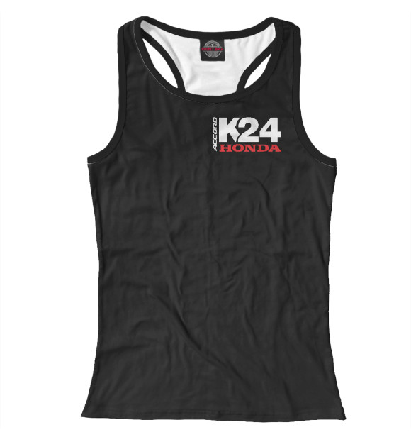 Женская майка-борцовка с изображением Хонда Аккорд цвета Белый