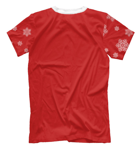 Мужская футболка с изображением Дед мороз цвета Белый
