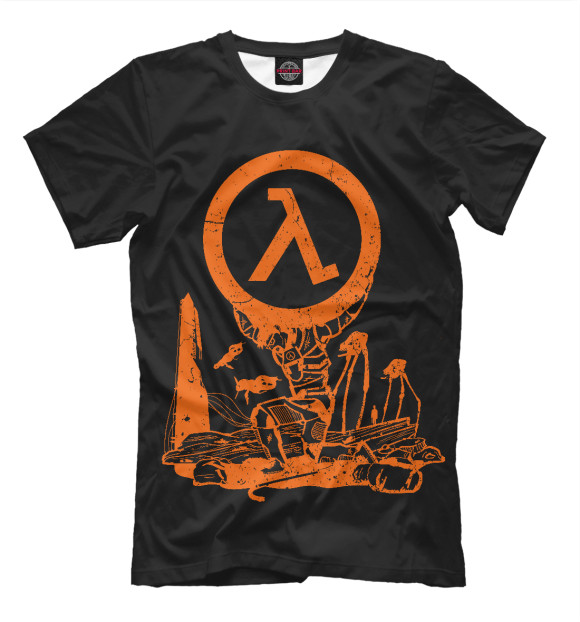 Мужская футболка с изображением Half-Life цвета Молочно-белый