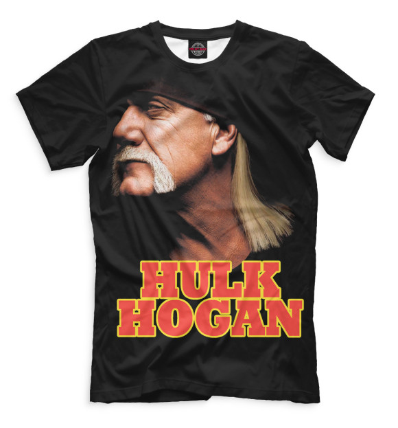 Мужская футболка с изображением Халк Хоган цвета Черный