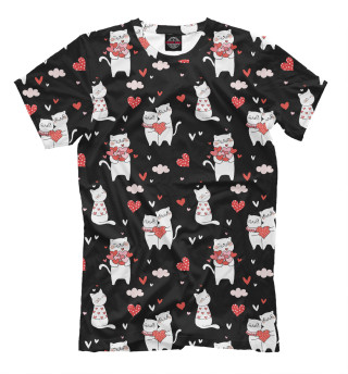 Мужская футболка Влюблённые котики