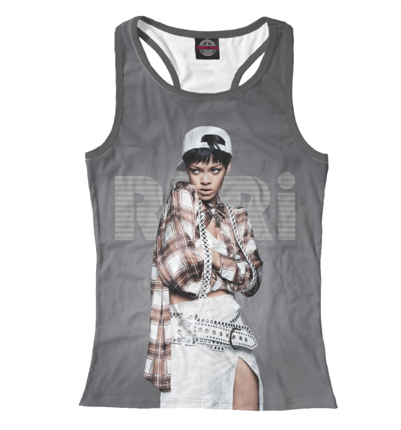 Женская майка-борцовка с изображением Ri-Ri цвета Белый