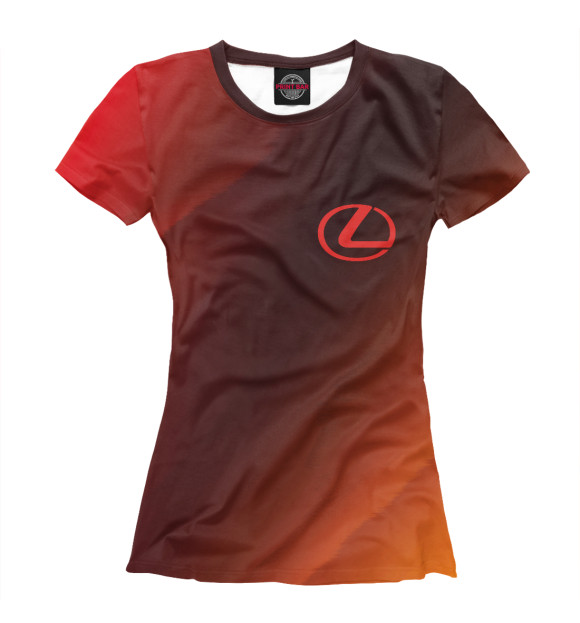 Футболка для девочек с изображением Lexus / Лексус цвета Белый