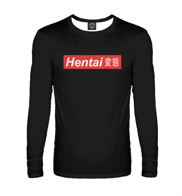 Мужской лонгслив с изображением Hentai цвета Белый