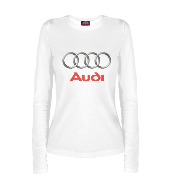 Женский лонгслив с изображением Audi цвета Белый