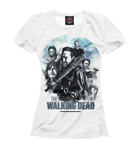 Женская футболка с изображением The Walking Dead цвета Белый