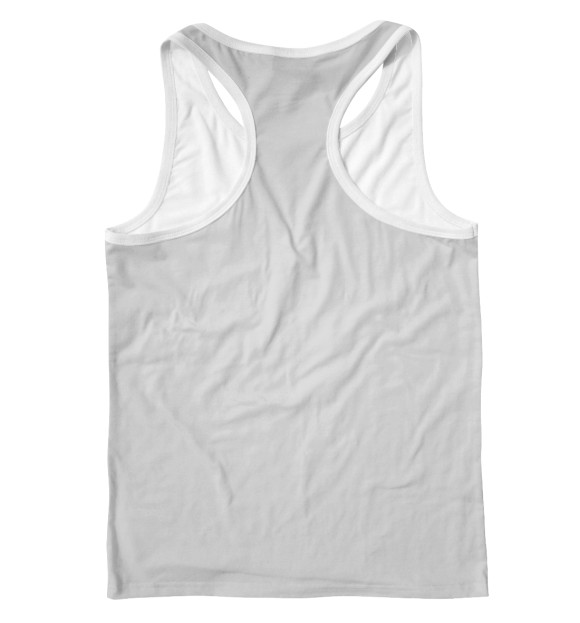 Мужская майка-борцовка с изображением Лиса цвета Белый