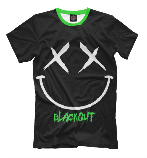 Мужская футболка с изображением Attila - Blackout цвета Черный