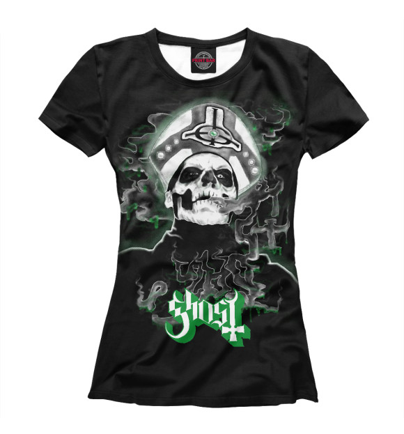 Женская футболка с изображением Ghost цвета Белый