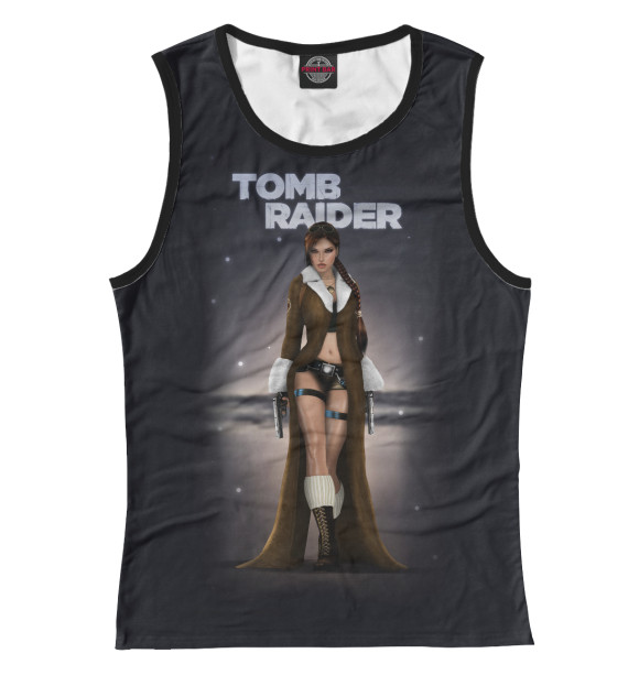 Майка для девочки с изображением TOMB RAIDER цвета Белый