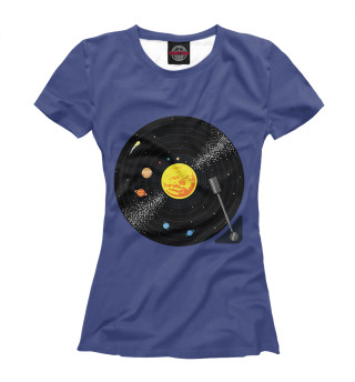 Женская футболка Пластинка космос