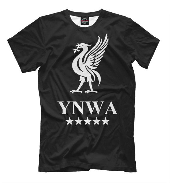 Мужская футболка с изображением YNWA цвета Черный