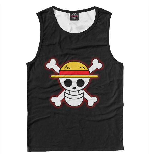 Майка для мальчика с изображением One piece цвета Белый