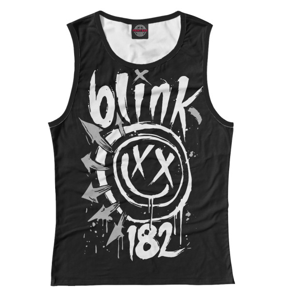 Майка для девочки с изображением Blink-182 цвета Белый