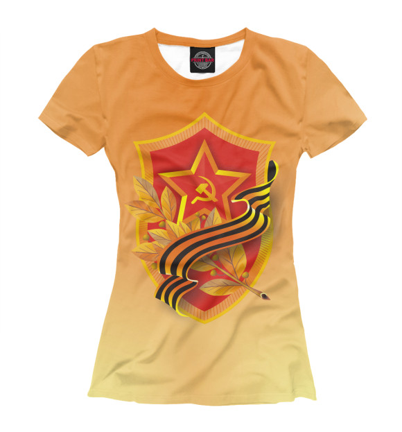 Женская футболка с изображением СССР цвета Белый