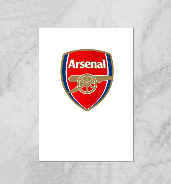 Плакат с изображением FC Arsenal Logo цвета Белый