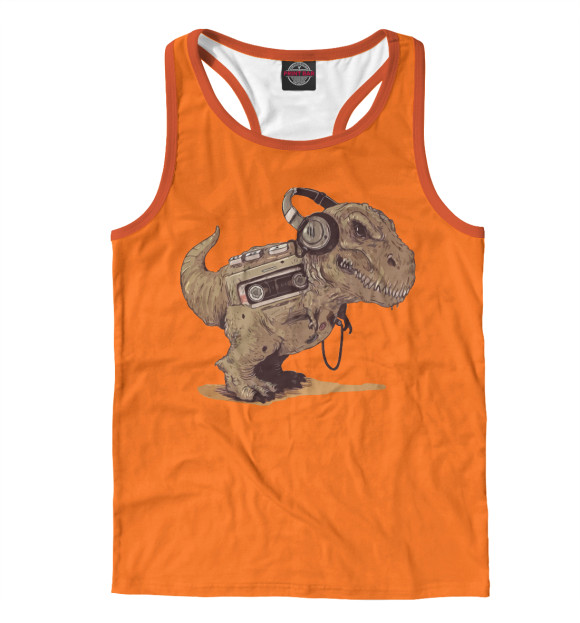 Мужская майка-борцовка с изображением Вымершие виды цвета Белый