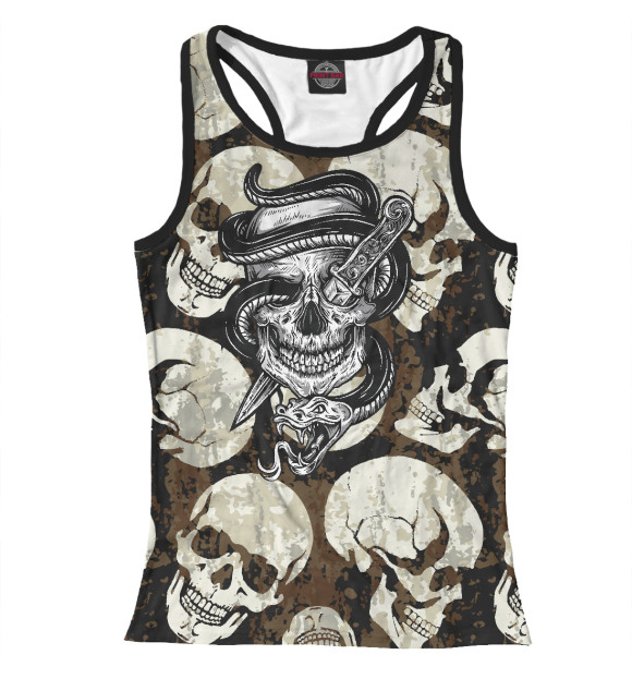 Женская майка-борцовка с изображением Красавчик цвета Белый