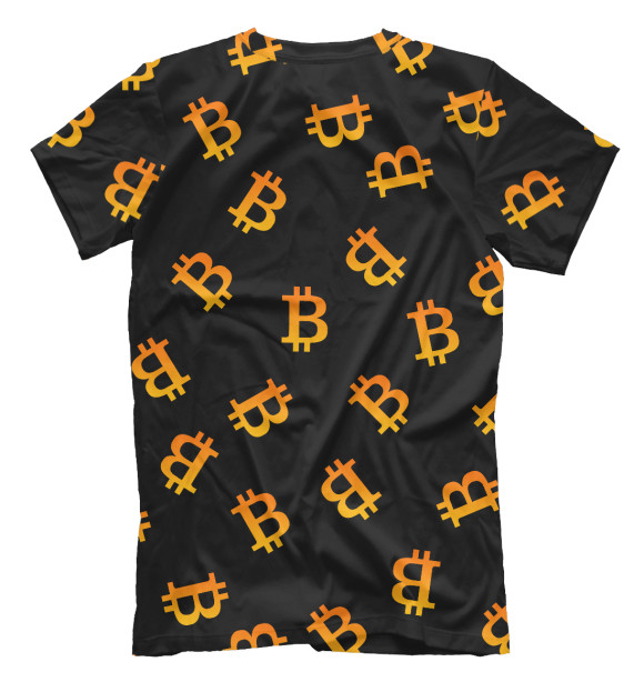 Мужская футболка с изображением Bitcoin цвета Белый