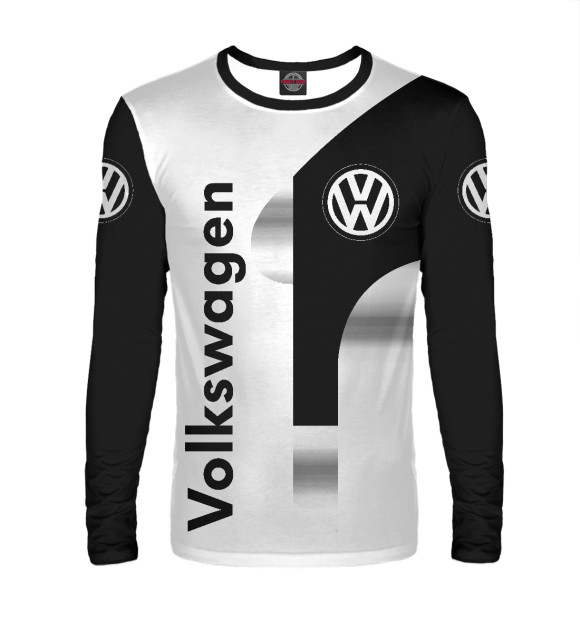 Мужской лонгслив с изображением Volkswagen цвета Белый