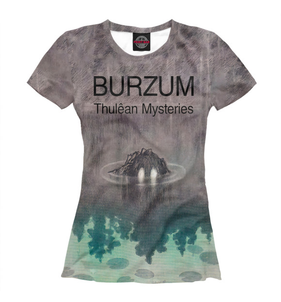 Женская футболка с изображением Thulean Mysteries - Burzum цвета Белый