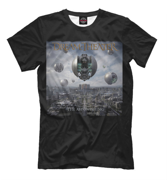 Мужская футболка с изображением Dreamtheater цвета Белый
