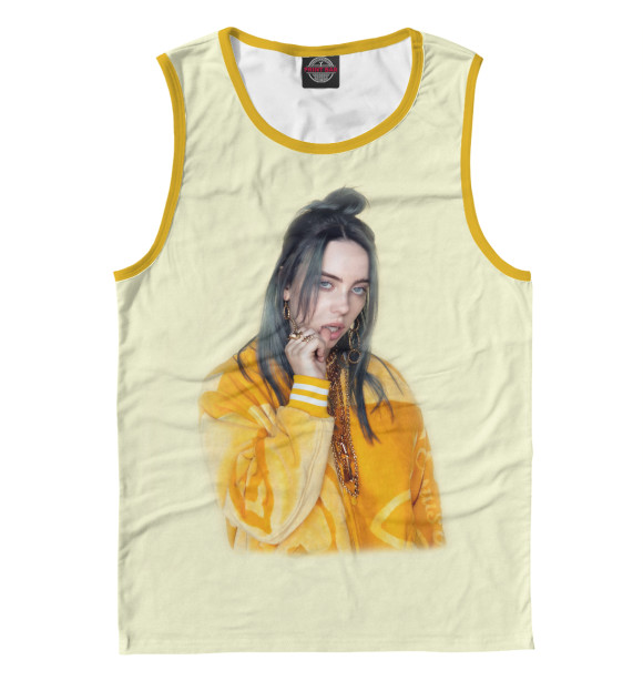 Майка для мальчика с изображением Billie Eilish цвета Белый