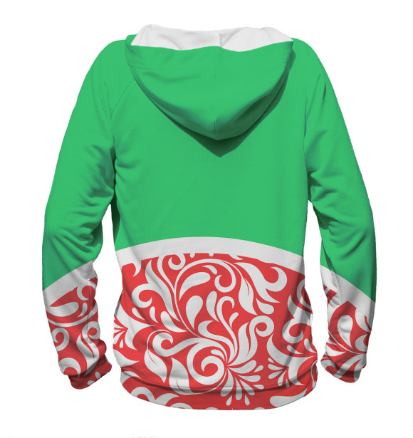 Мужское худи с изображением Чечня цвета Белый