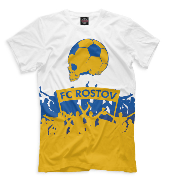 Мужская футболка с изображением ФК Ростов цвета Молочно-белый