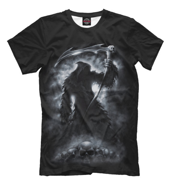 Мужская футболка с изображением Смерть цвета Черный