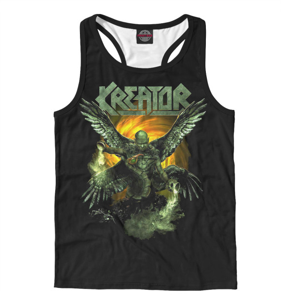Мужская майка-борцовка с изображением Kreator цвета Белый