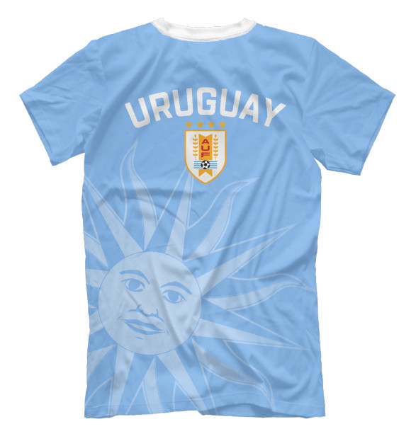 Мужская футболка с изображением Уругвай цвета Белый