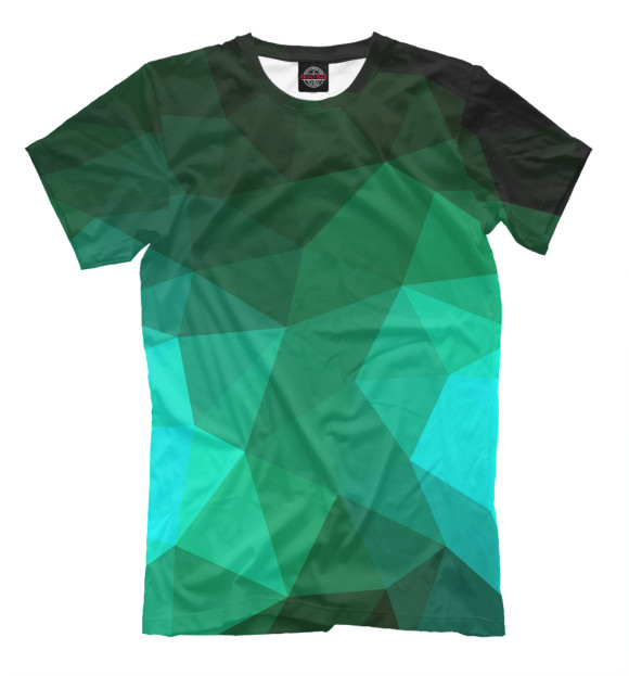 Футболка для мальчиков с изображением Polygonal цвета Грязно-голубой