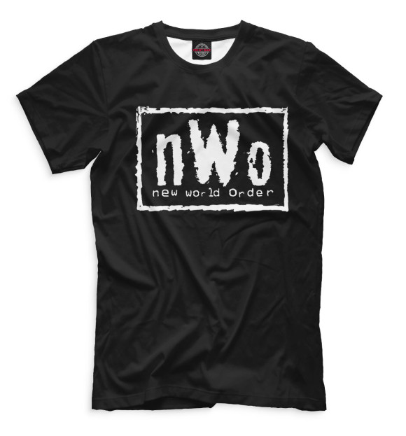 Мужская футболка с изображением New World Order цвета Черный