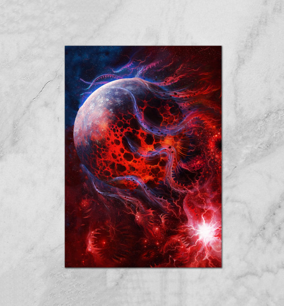 Плакат с изображением Космос цвета Белый