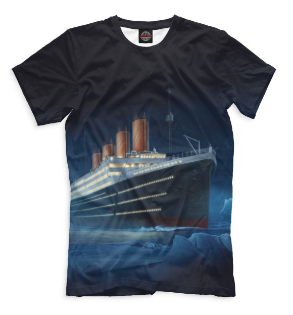 Мужская футболка с изображением Титаник цвета Черный