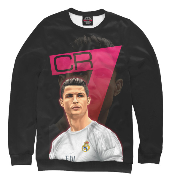 Свитшот для мальчиков с изображением Cristiano Ronaldo цвета Белый