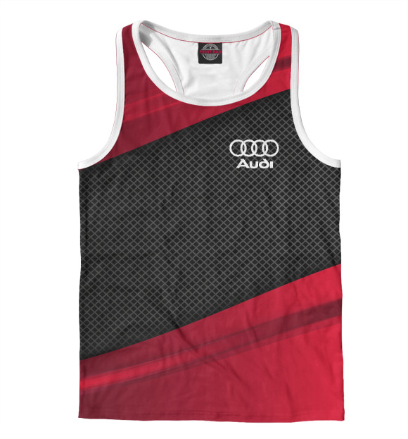 Мужская майка-борцовка с изображением AUDI SPORT цвета Белый