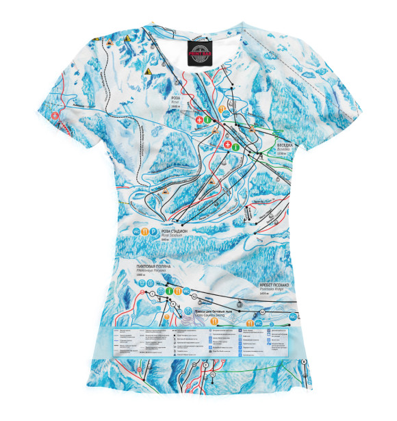 Женская футболка с изображением Сочи цвета Белый