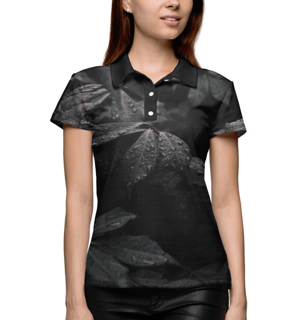 Женское поло с изображением Ночная идилия цвета Белый