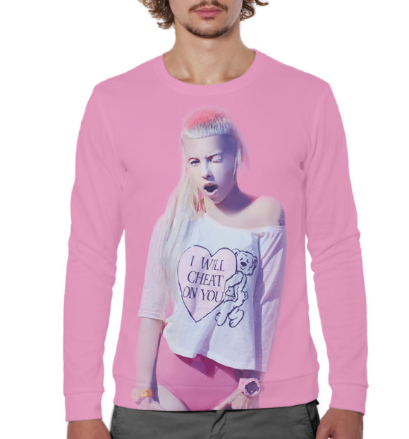 Мужской свитшот с изображением Die Antwoord цвета Белый