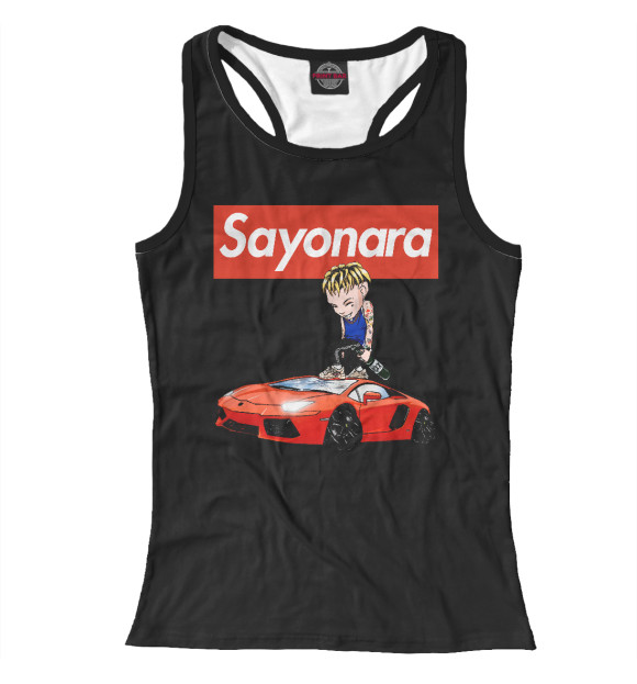 Женская майка-борцовка с изображением Sayonara Boy цвета Белый