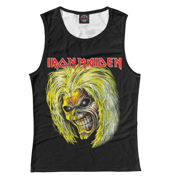 Женская майка с изображением Iron Maiden цвета Белый