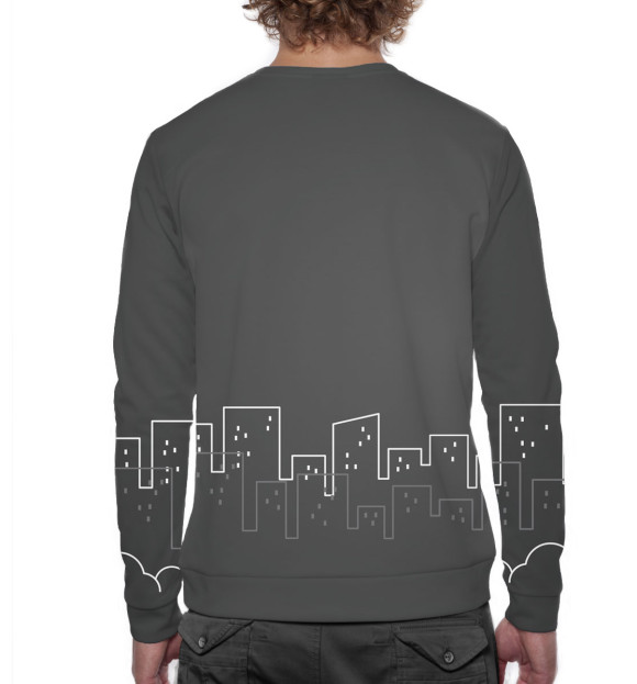 Мужской свитшот с изображением Учитель цвета Белый