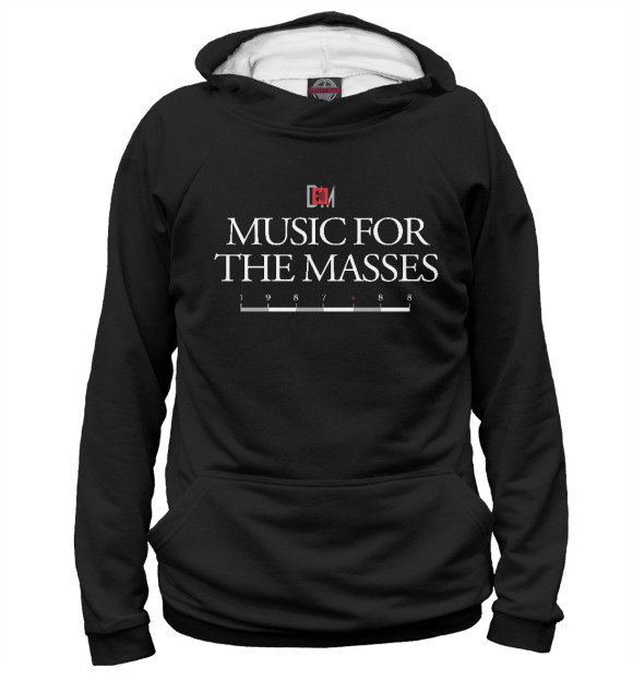 Мужское худи с изображением Music For The Masses цвета Белый