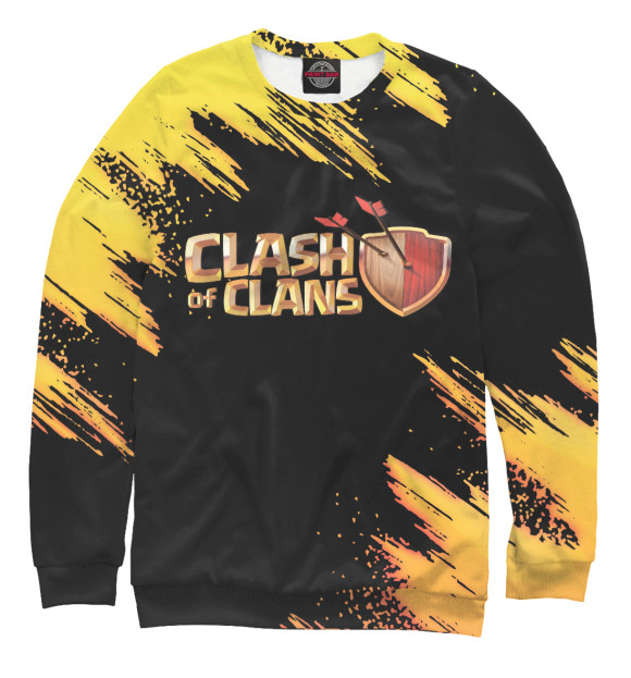 Свитшот для мальчиков с изображением Clash of Clans цвета Белый