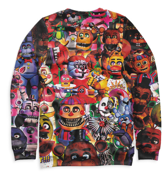 Женский свитшот с изображением fnaf цвета Белый