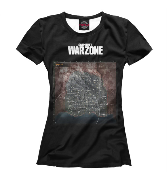 Женская футболка с изображением Call of Duty Warzone цвета Белый
