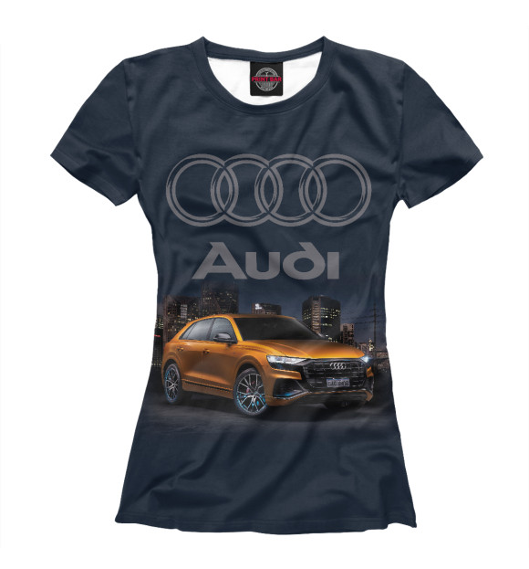 Футболка для девочек с изображением Audi цвета Белый